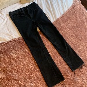 Black GAP Crop Kick Jeans